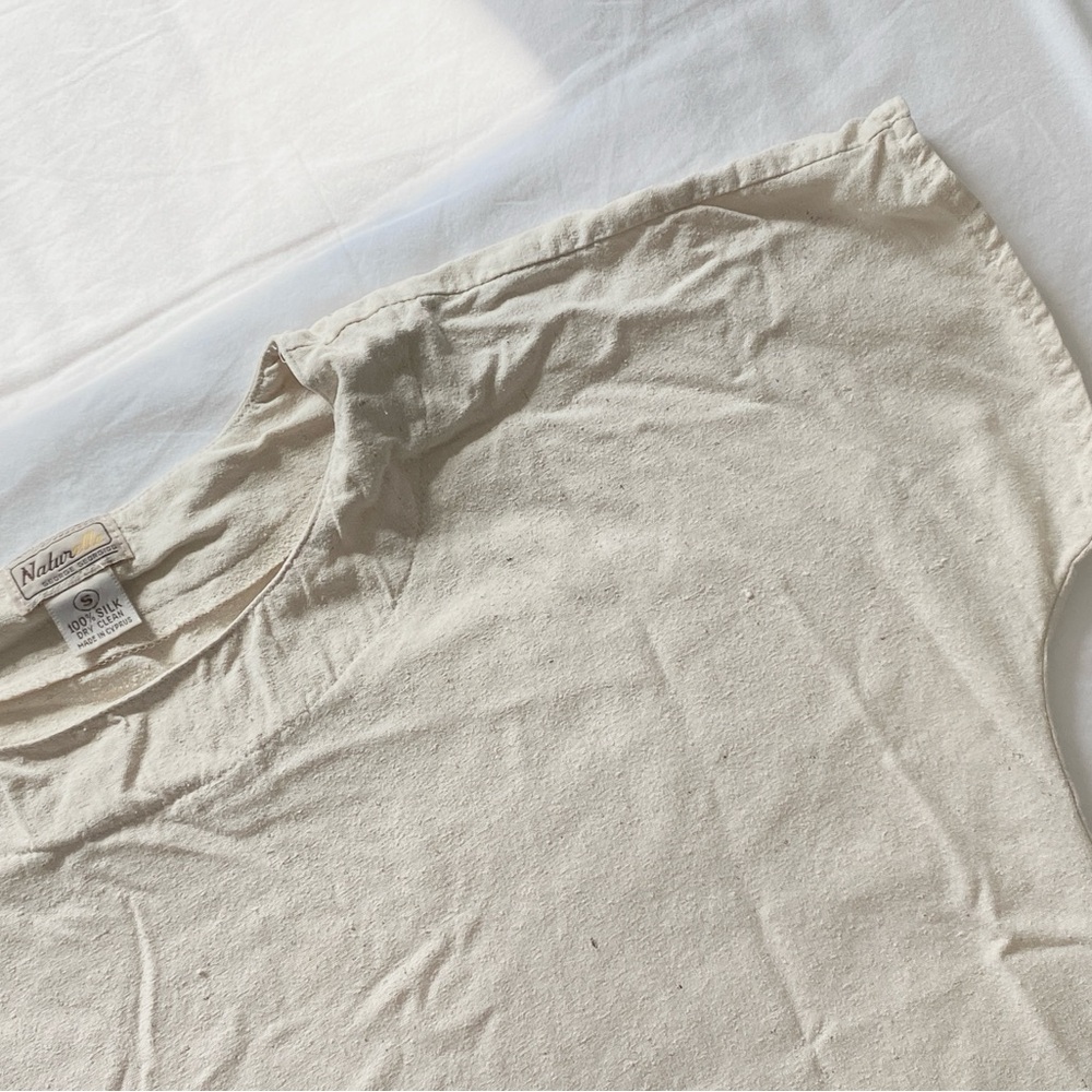 100% Raw Silk Boatneck Top